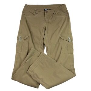 KUHL Vintage Patina‎ Dye Roll Up Cargo Pants Hiking Sz 6 Brownish Green Womens